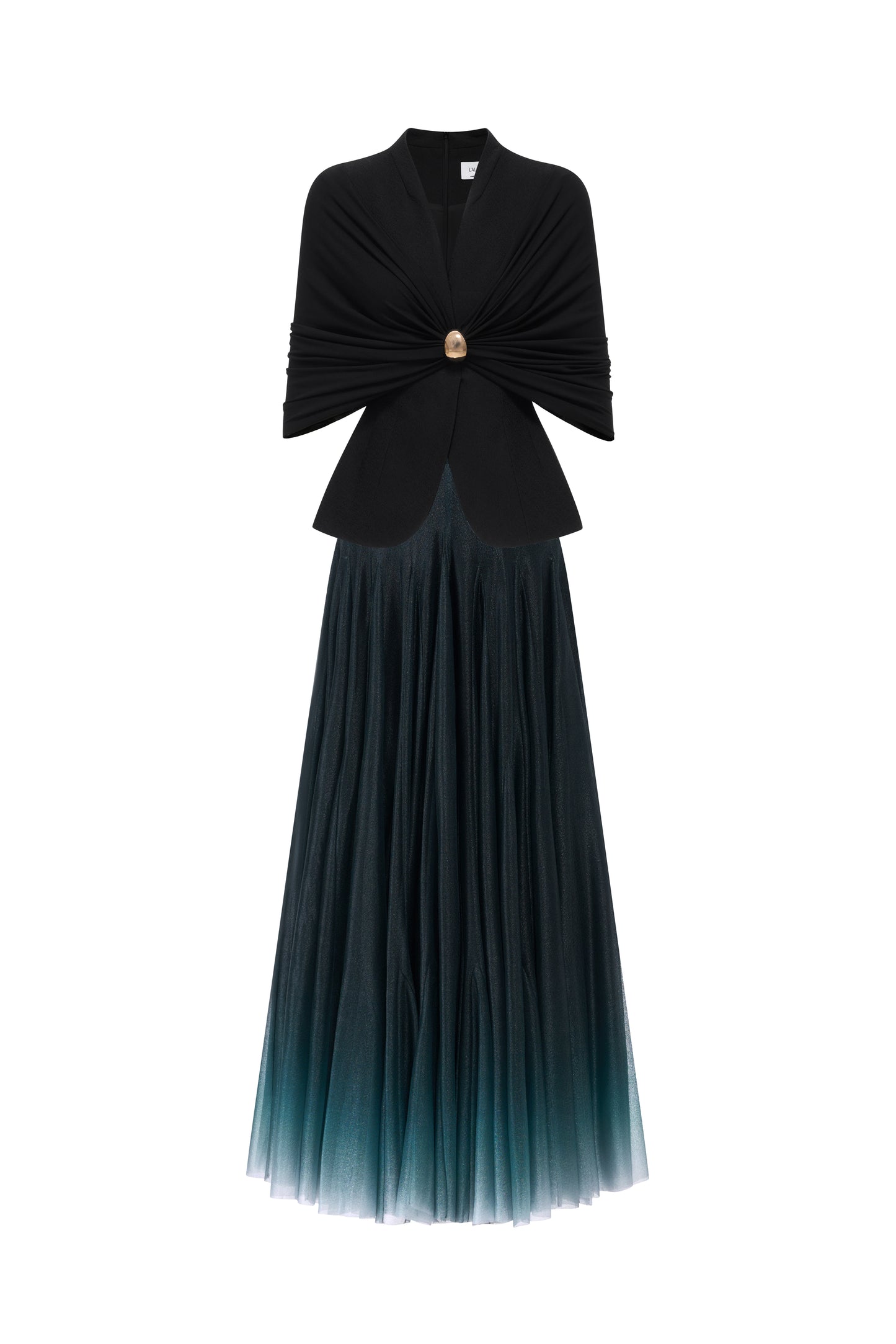 طقم هيكل مبطن مع بنطال واسع الساقين