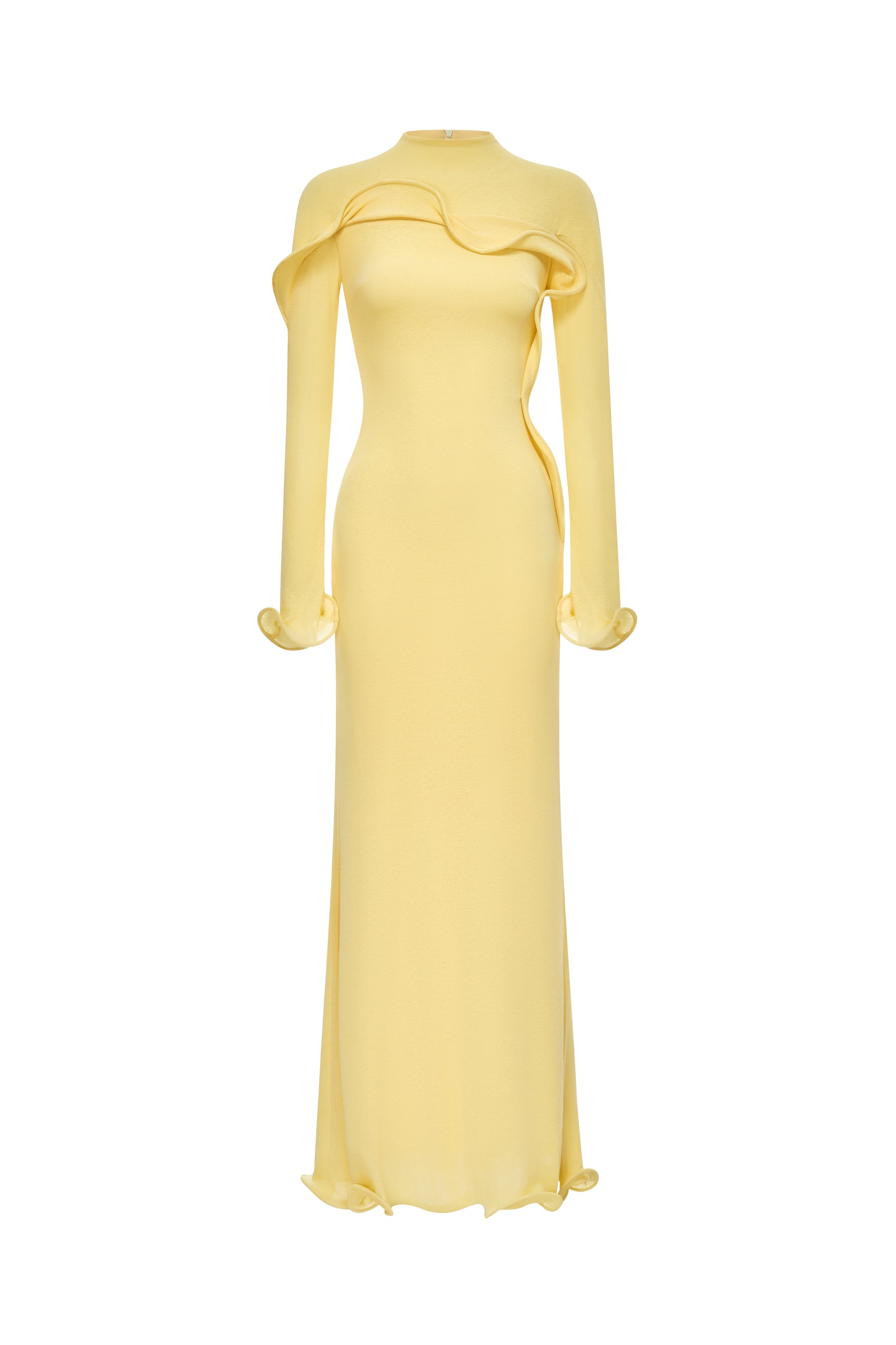 Cascade Ruffle Midi Dress