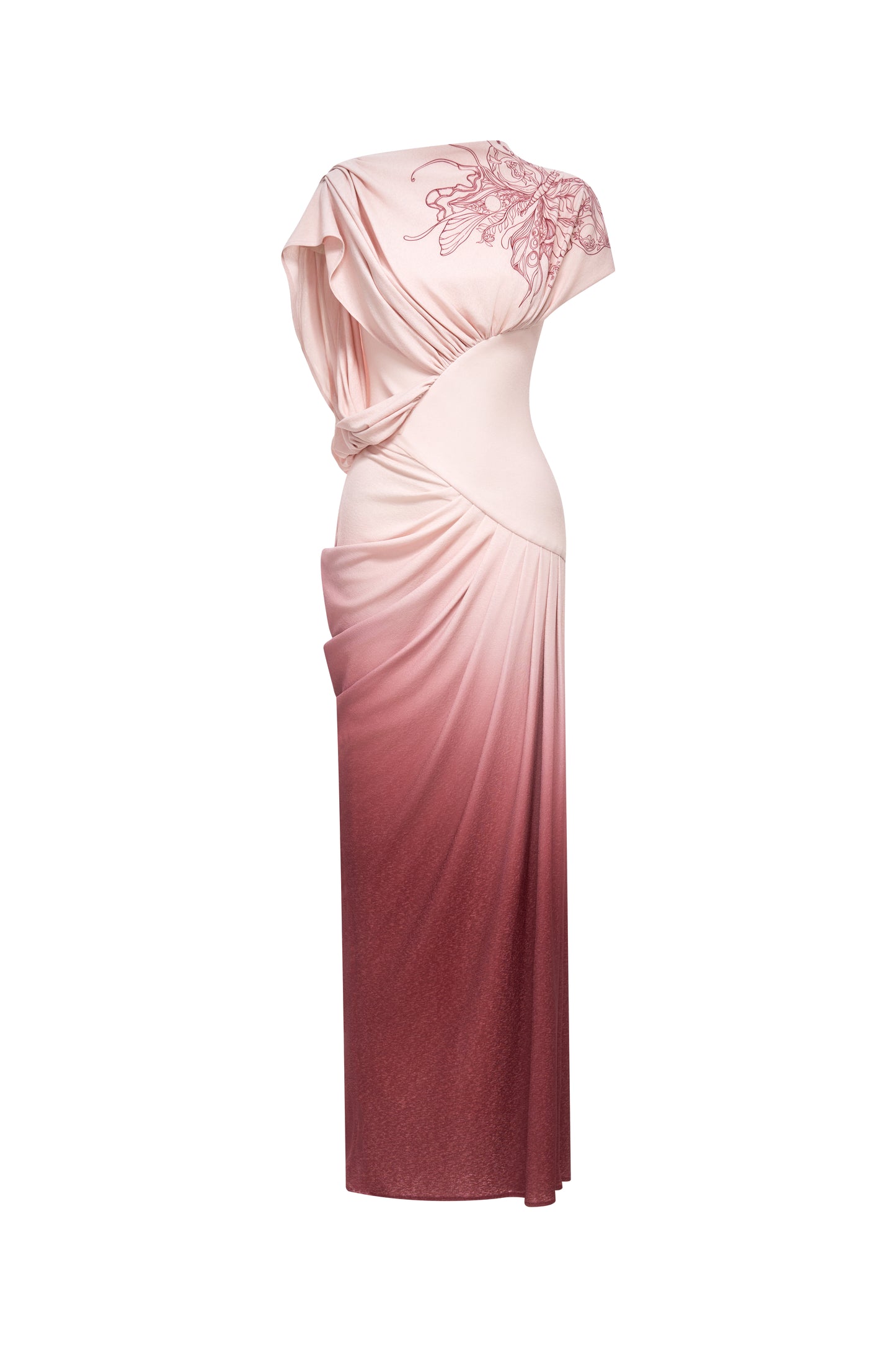 Blush Horizon Midi Ombre Dress