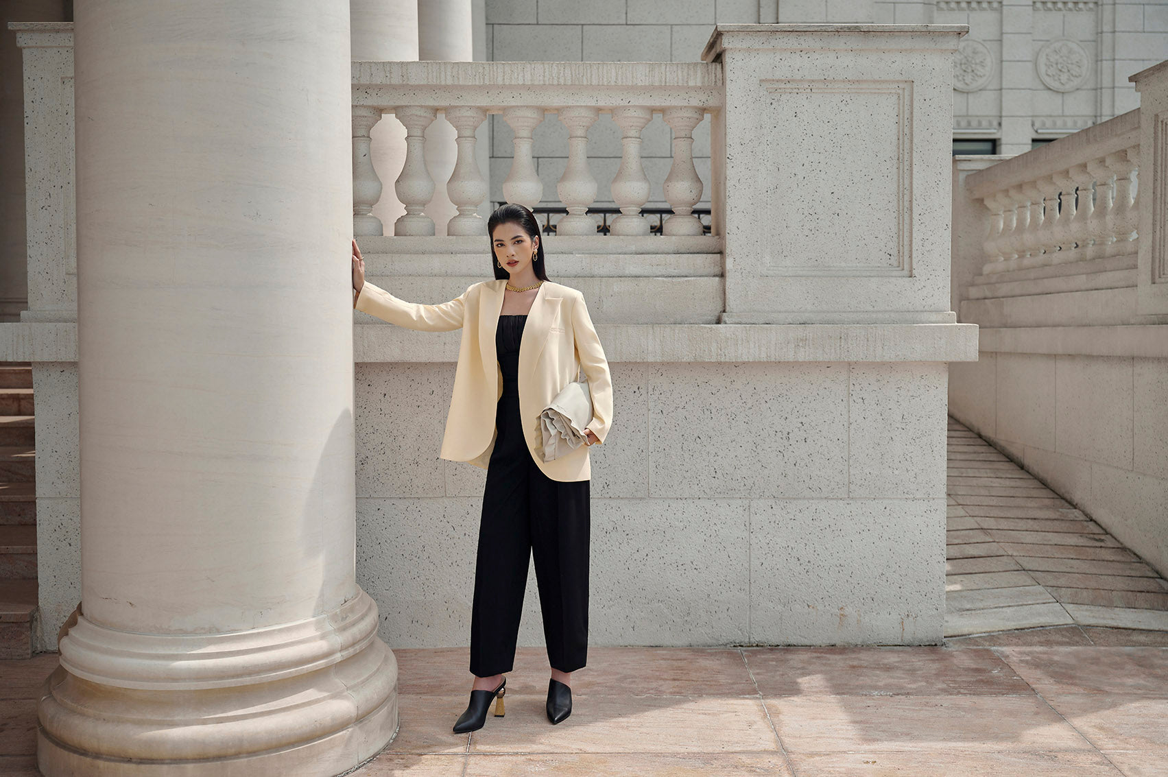 Ivory Straight Blazer