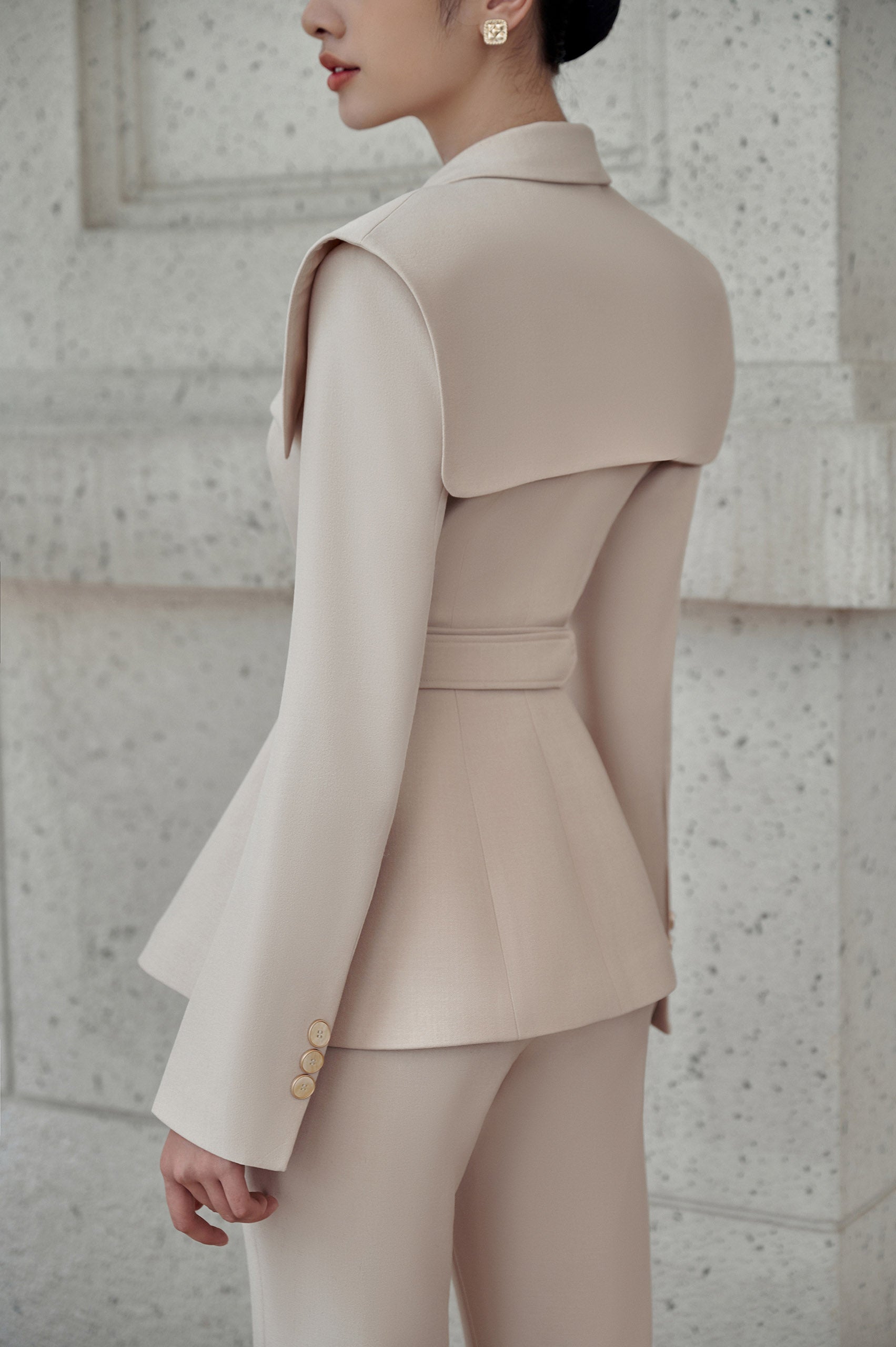 Ben Collar Cloak Blazer