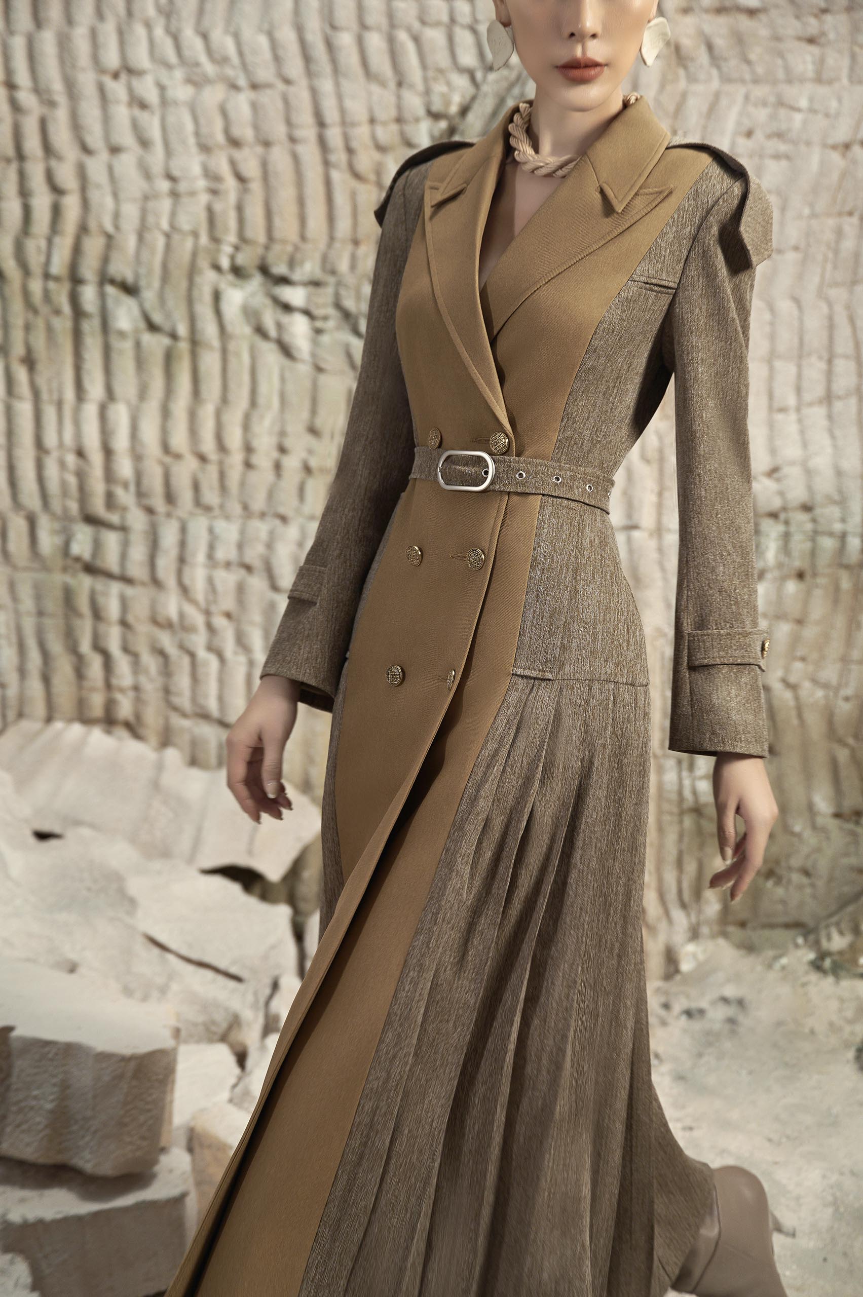 Hollis Pleated Overcoat