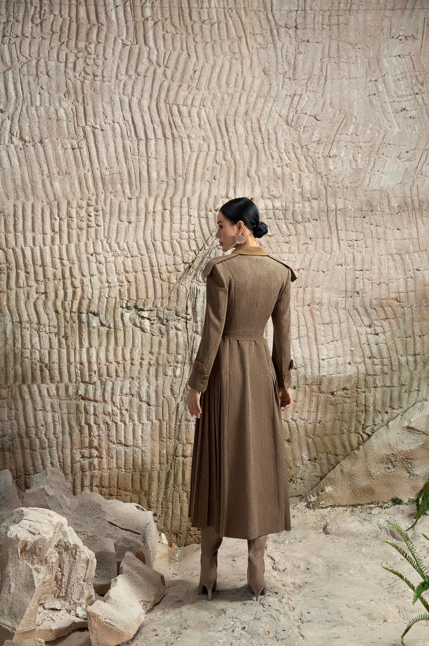 Hollis Pleated Overcoat