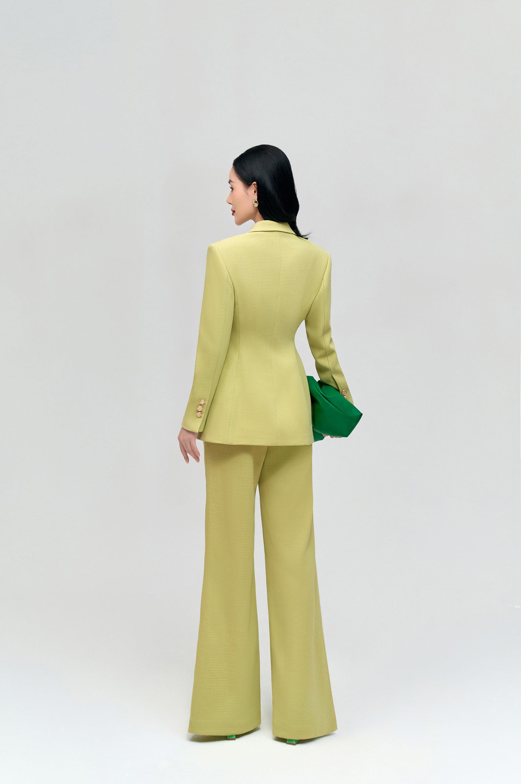 Ilana Pastel Lime Flare Pants