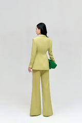 Ilana Pastel Lime Flare Pants