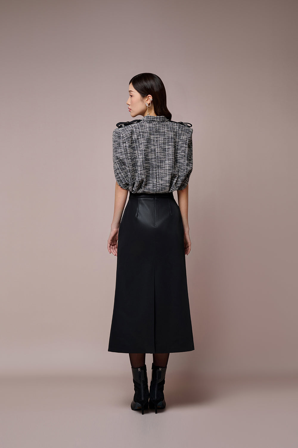 Clytia Caped Sleeves Croptop Jacket
