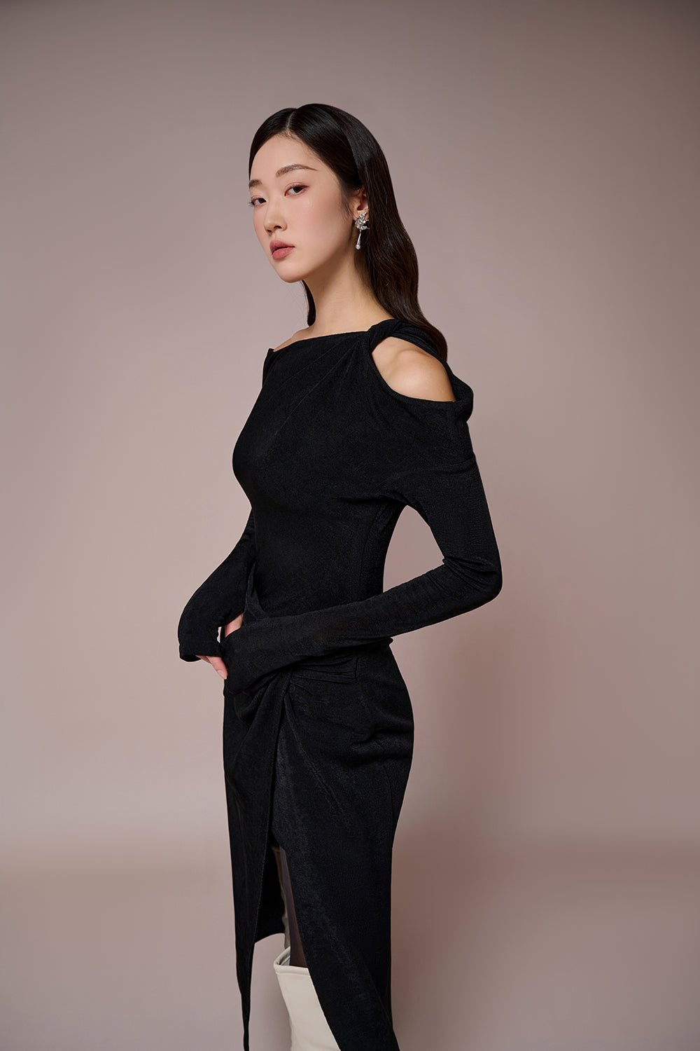 Emilia Off-the-shoulder Pencil Dress