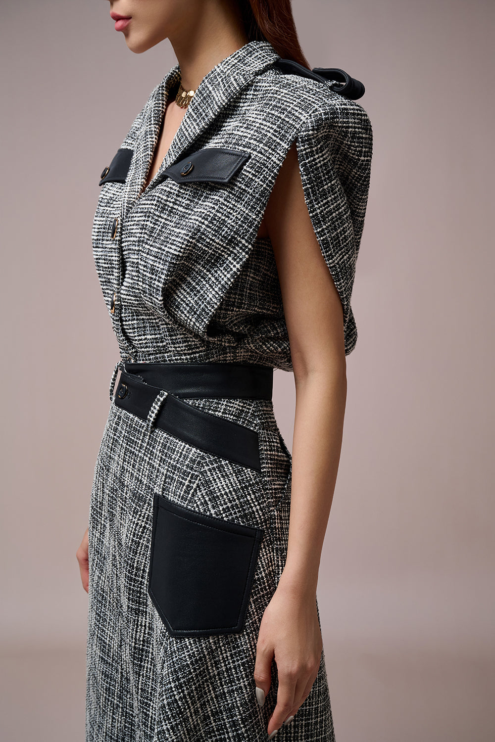 Clytia Caped Sleeves Croptop Jacket
