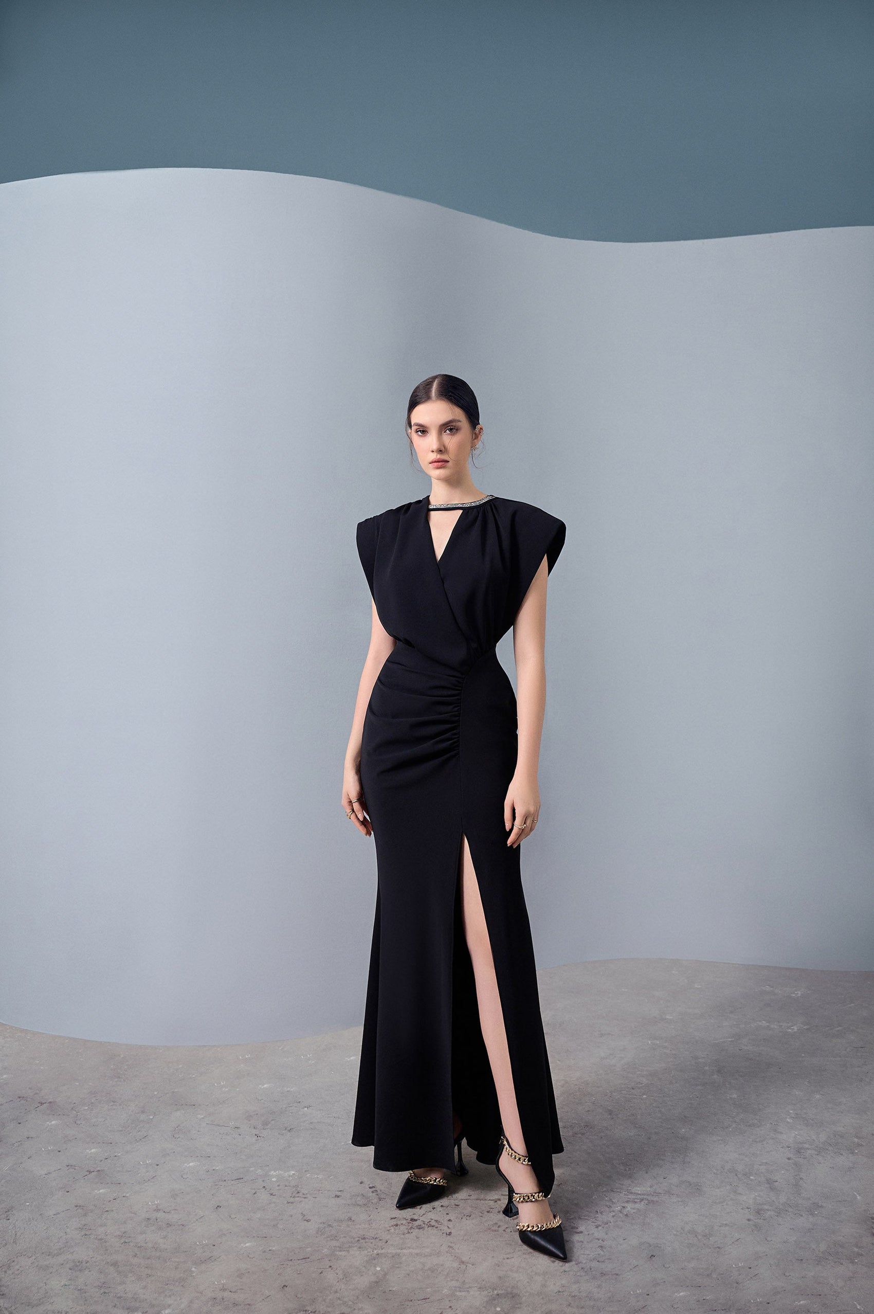 Mellow Asymmetrical Slit Dress