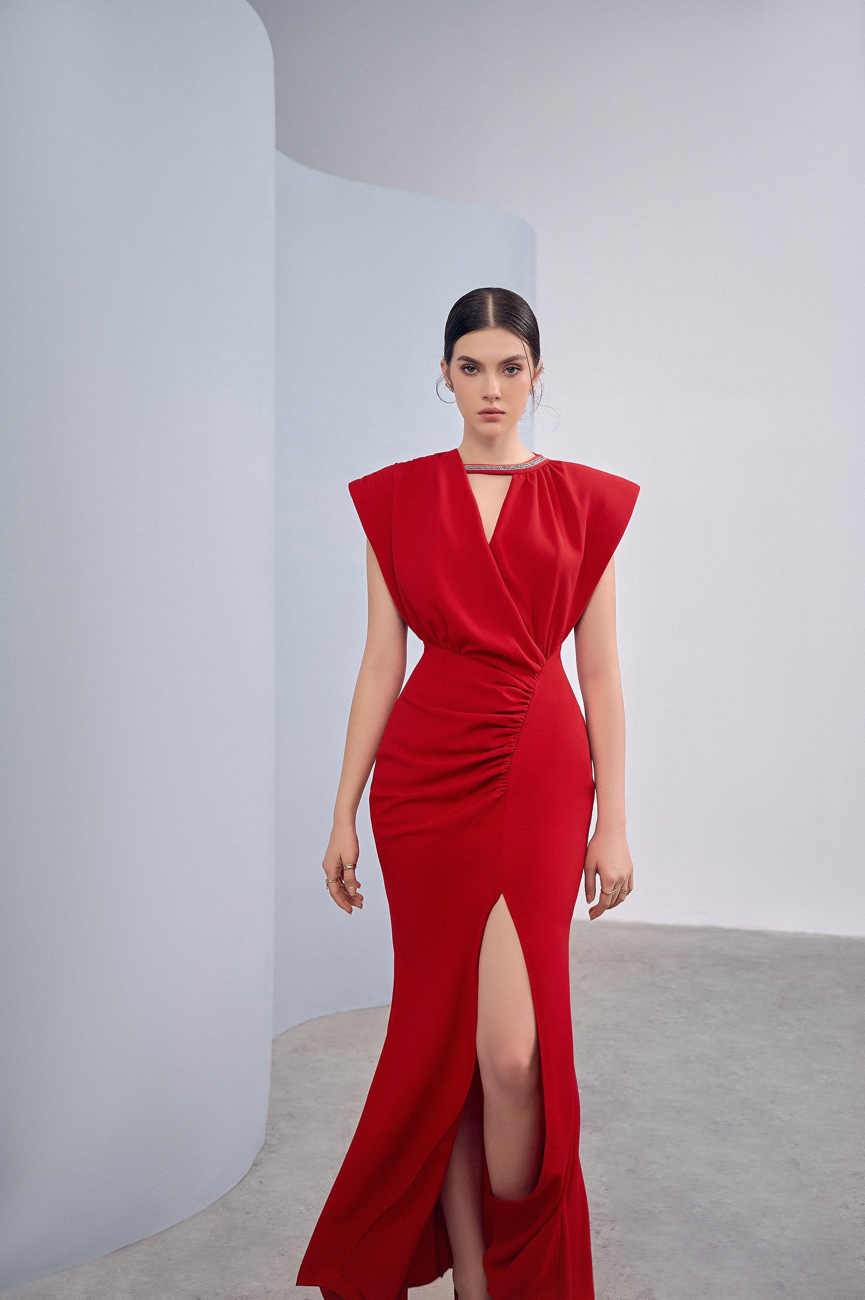 Harmony Asymmetrical Slit Dress