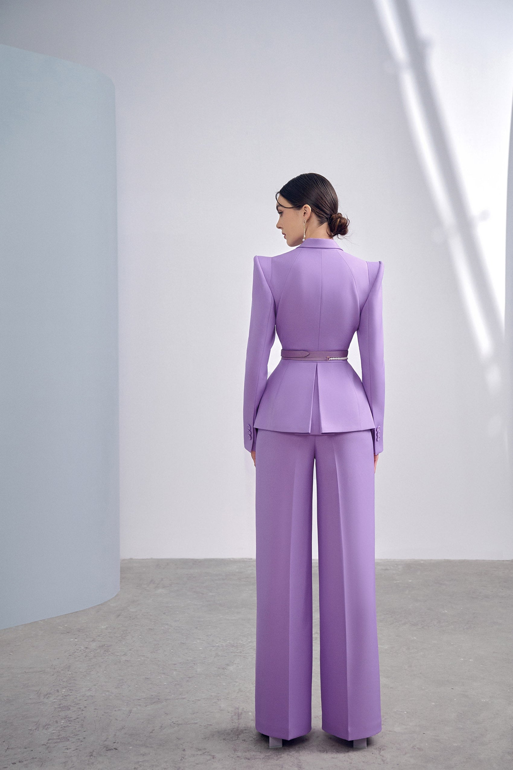 Lilac Asymmetrical Lapel Set Design