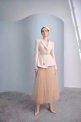 Camel Chiffon Skirt