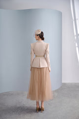 Camel Chiffon Skirt