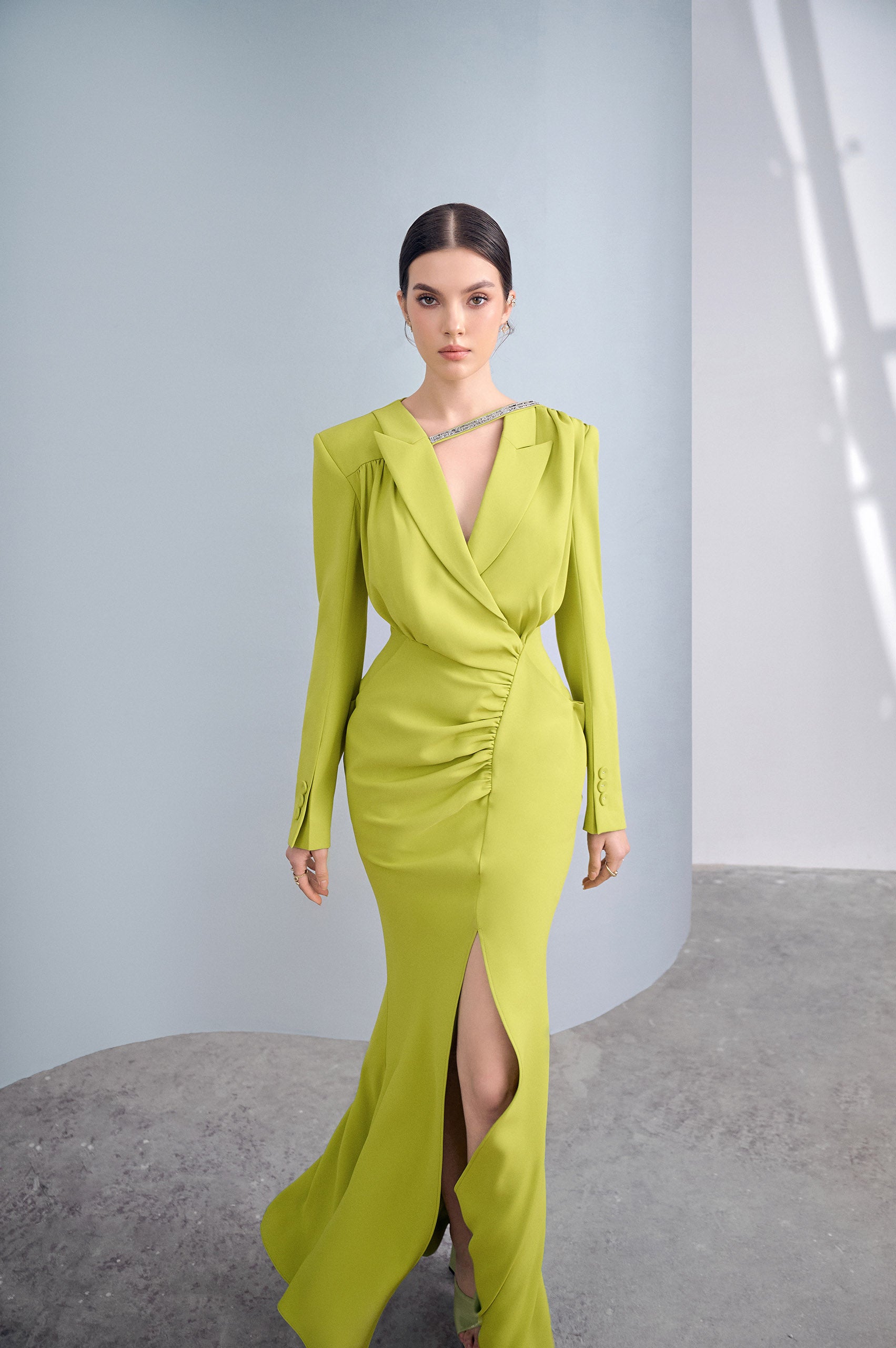 Lilting Fish Tail Slit Dress