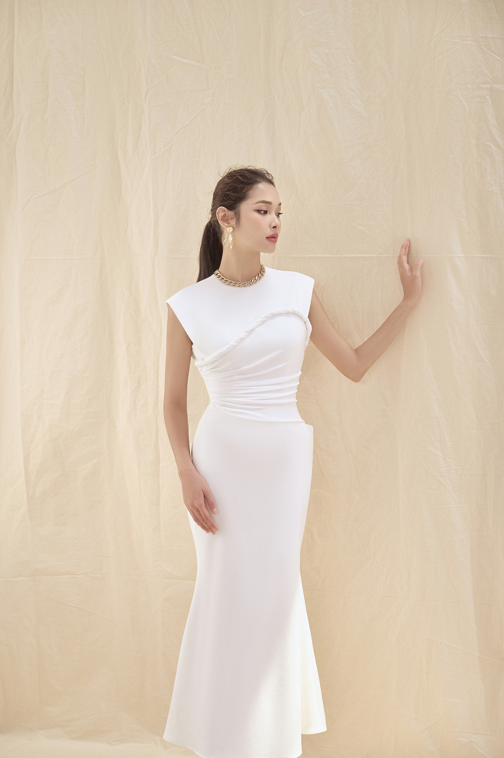 Milana White Twisted Dress
