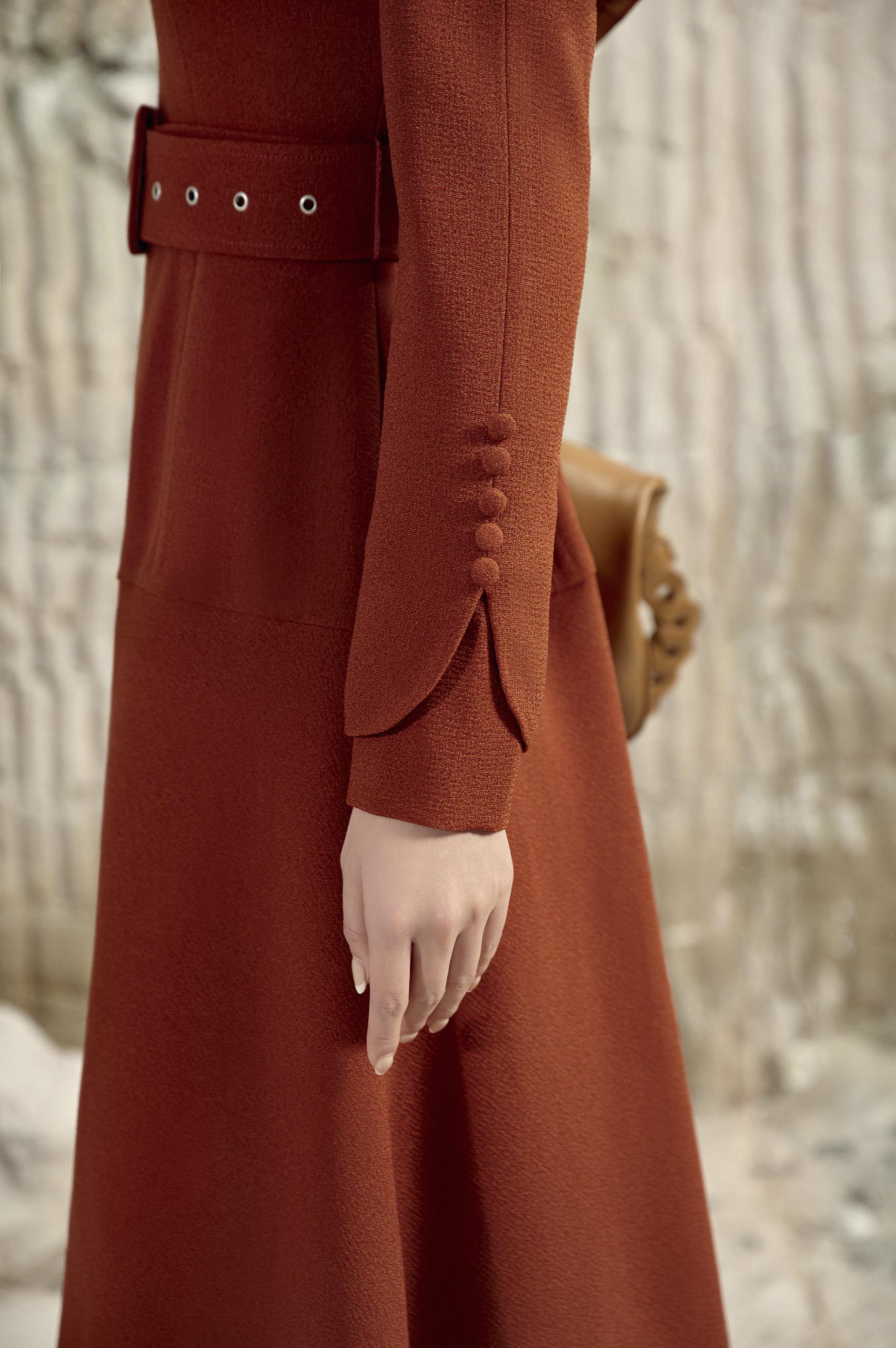 Camellia Orange Cloak Dress