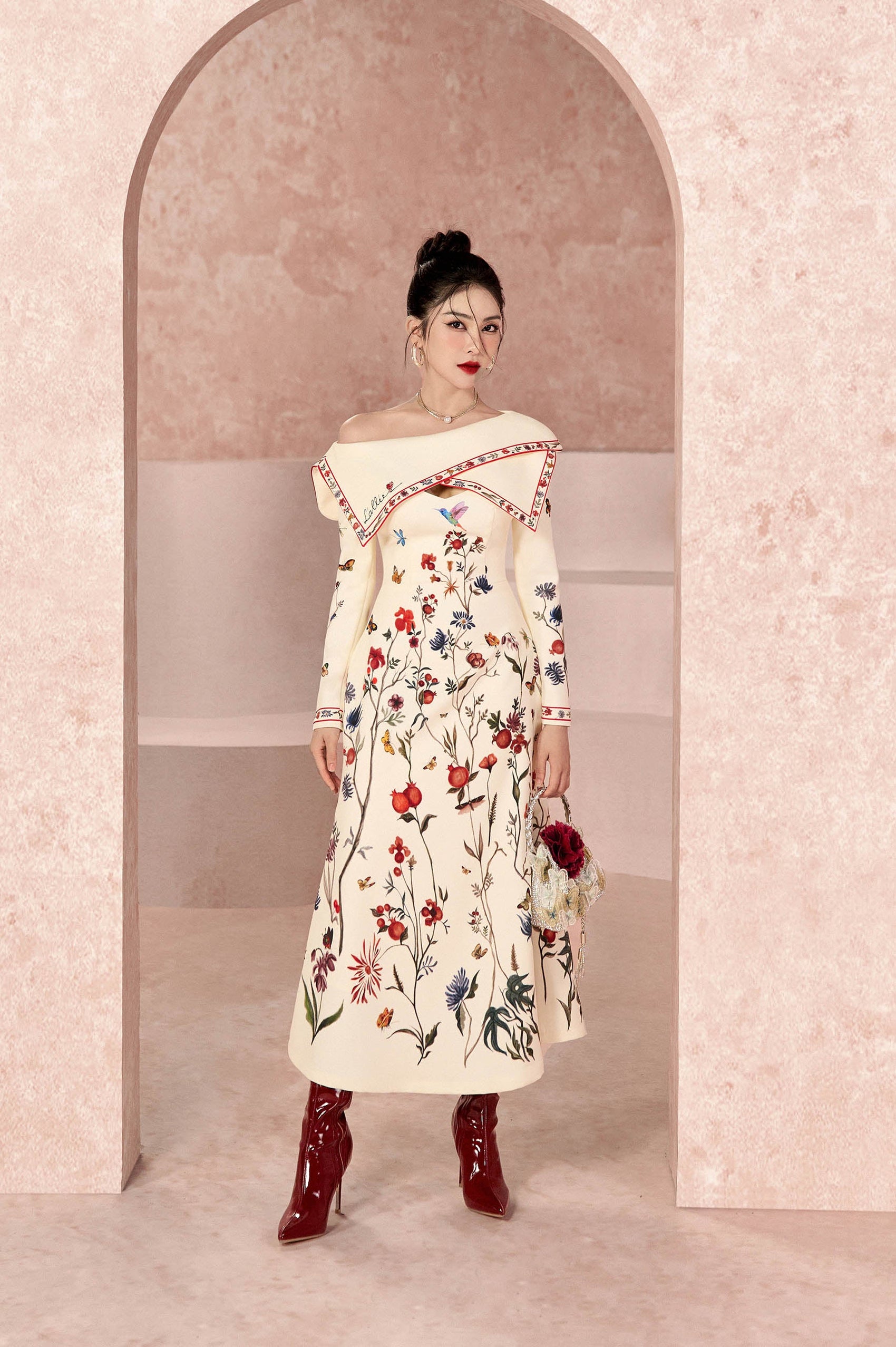 Elegant Letter Flower Dress