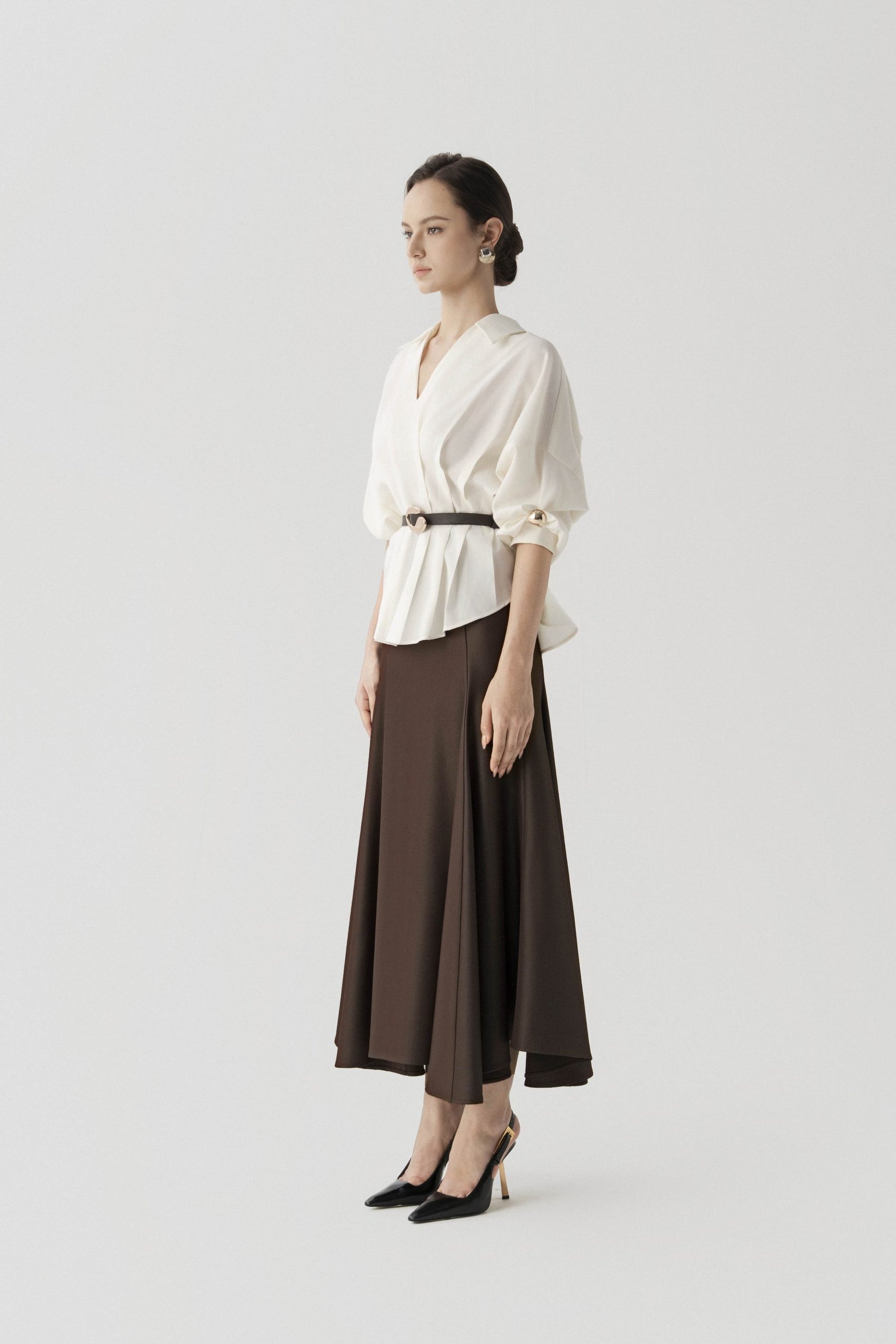 Plain Linen Set (Top & Skirt) image 1