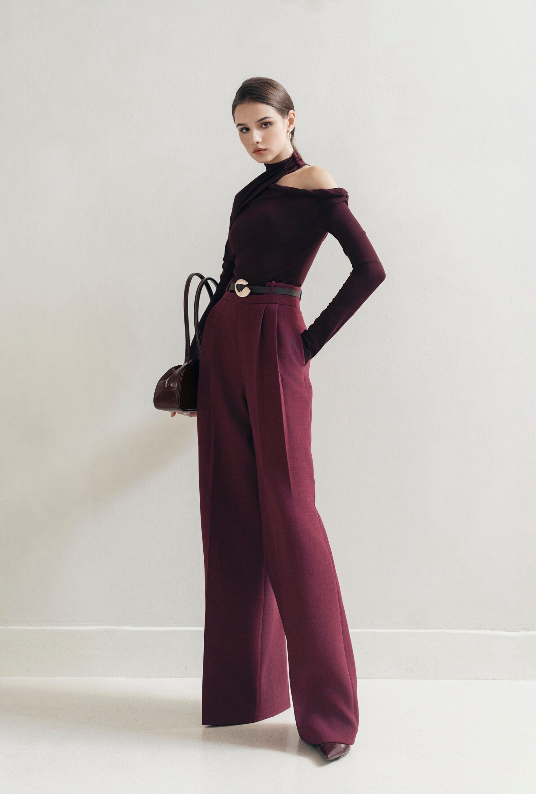 Plum Cap Trousers image 1