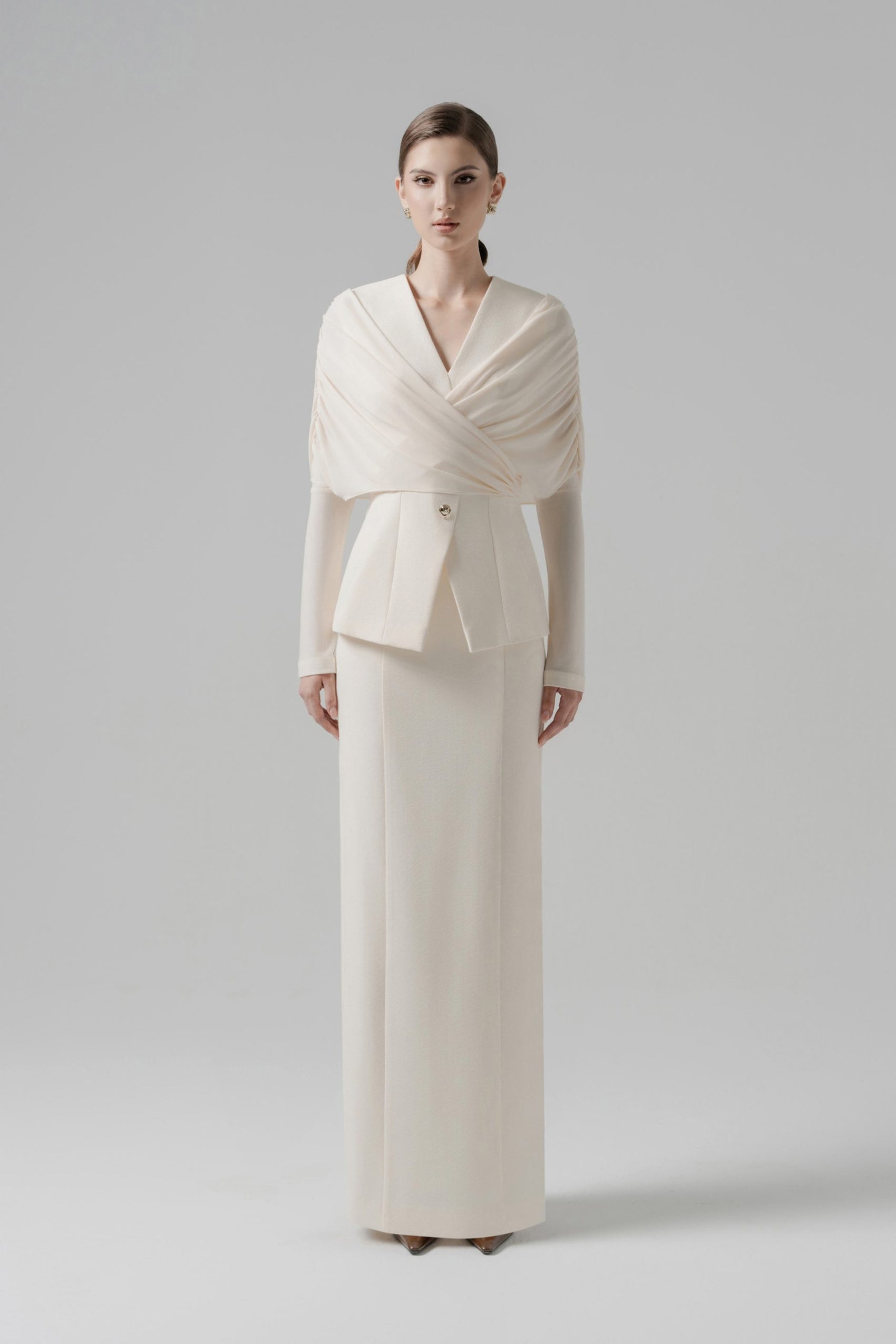 Stillness Cream Set (Blazer & Skirt) image 0