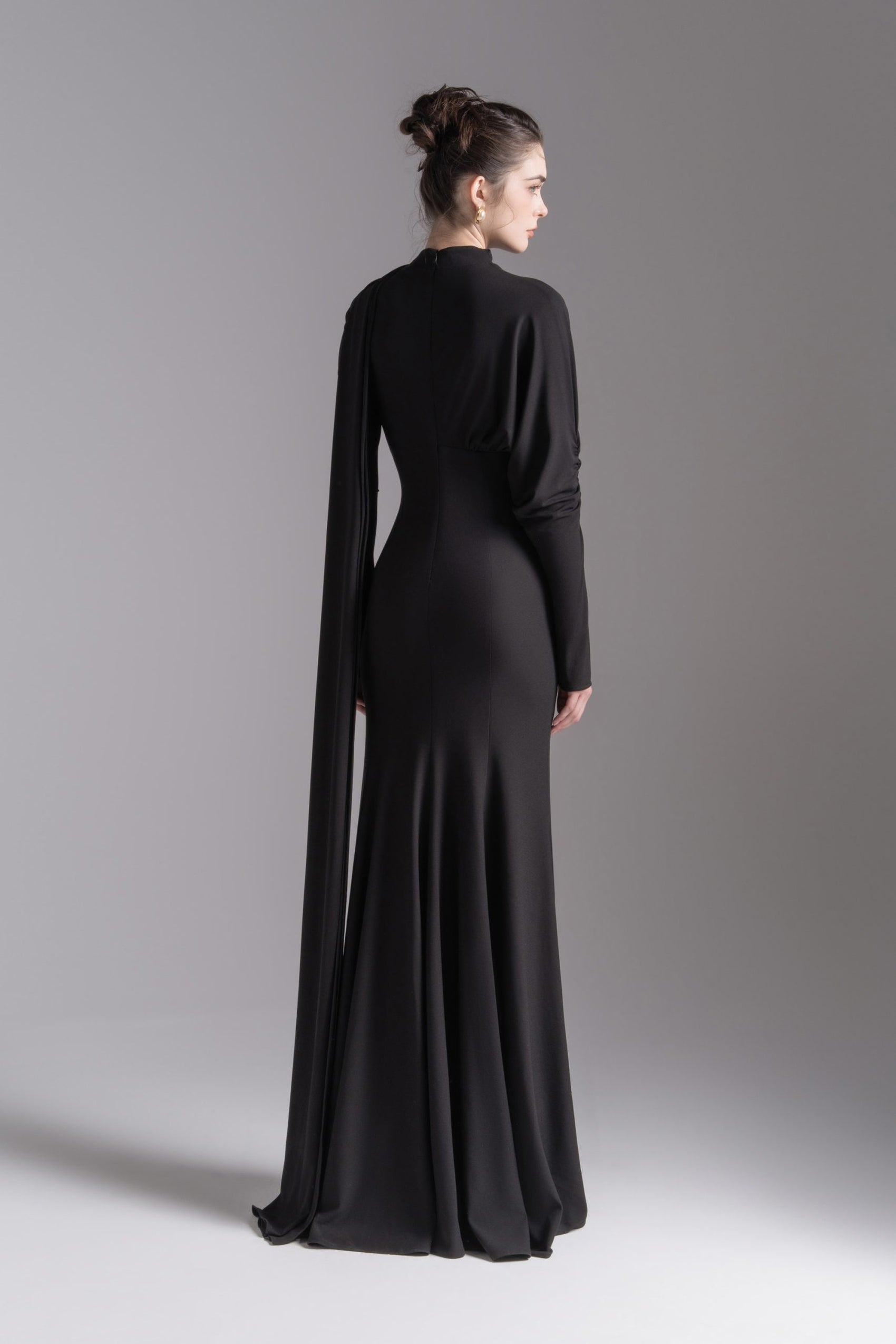 Whisper Trail Dress in Black image 2