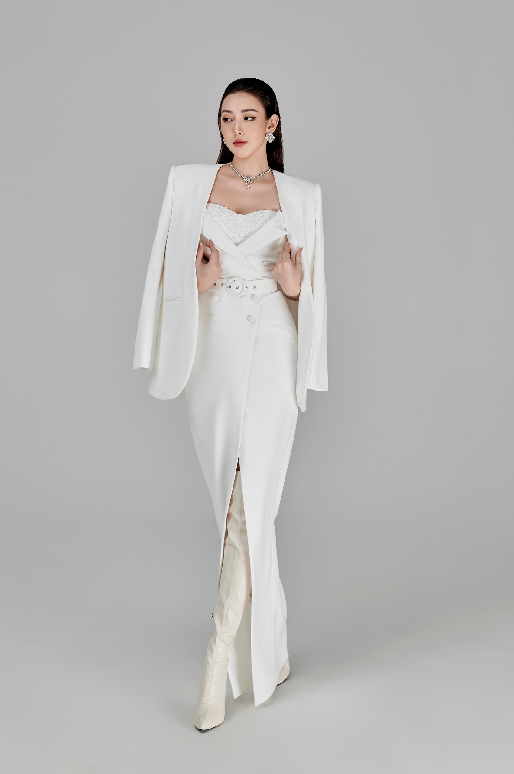 Maha Strapless Evening Gown